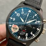 APS Factory IWC Pilot Chronograph Top Gun IW389001 44mm Ceramic Textile Strap Arabic Numerals Black Dial (3) APS Factory IWC Pilot Chronograph Top Gun IW389001 44mm Ceramic Textile Strap Arabic Numerals Black Dial