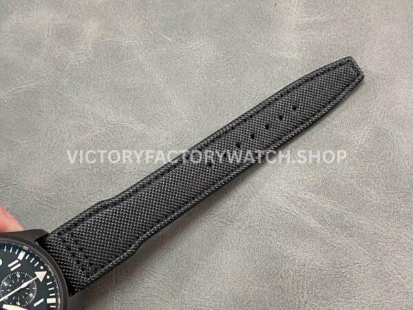 APS Factory IWC Pilot Chronograph Top Gun IW389001 44mm Ceramic Textile Strap Arabic Numerals Black Dial (9) APS Factory IWC Pilot Chronograph Top Gun IW389001 44mm Ceramic Textile Strap Arabic Numerals Black Dial