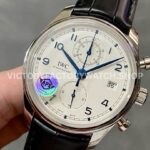 APS Factory IWC Portuguese Chronograph IW390302 42mm Steel Leather Strap Arabic Numerals Silver Dial (4) APS Factory IWC Portuguese Chronograph IW390302 42mm Steel Leather Strap Arabic Numerals Silver Dial