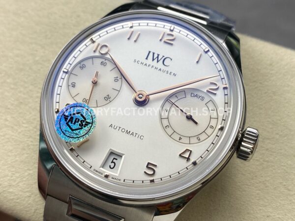 APS Factory IWC Portuguese IW500704 42mm Full Steel Silver Dial (12) APS Factory IWC Portuguese IW500704 42mm Full Steel Silver Dial