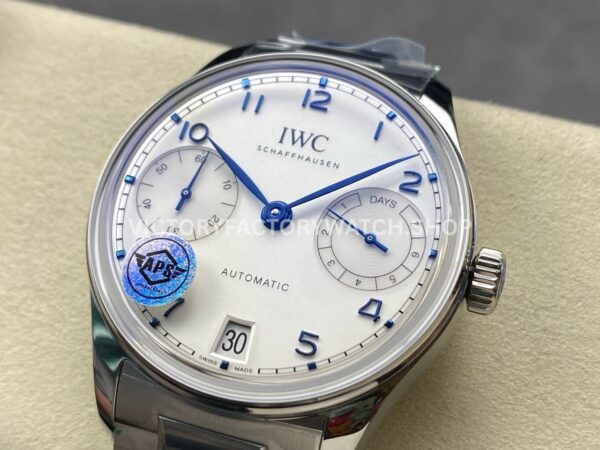 APS Factory IWC Portuguese IW501702 42mm Full Steel Blue Arabic numerals Silver Dial (2) APS Factory IWC Portuguese IW501702 42mm Full Steel Blue Arabic numerals Silver Dial