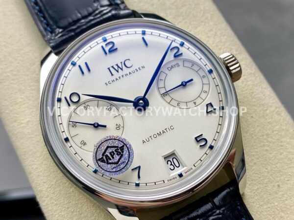 APS Factory IWC Portuguese IW501702 42mm Steel Leather Strap Blue Arabic numerals Silver Dial (3) APS Factory IWC Portuguese IW501702 42mm Steel Leather Strap Blue Arabic numerals Silver Dial