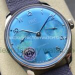 APS Factory IWC Portuguese IW501708 Calf Skin Strap White Gold Ice Blue Dial (2) APS Factory IWC Portuguese IW501708 42mm Calf Skin Strap White Gold Ice Blue Dial