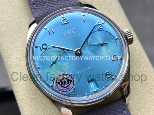 APS Factory IWC Portuguese IW501708 Calf Skin Strap White Gold Ice Blue Dial (2) APS Factory IWC Portuguese IW501708 42mm Calf Skin Strap White Gold Ice Blue Dial