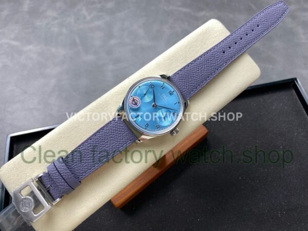 APS Factory IWC Portuguese IW501708 Calf Skin Strap White Gold Ice Blue Dial (5) APS Factory IWC Portuguese IW501708 42mm Calf Skin Strap White Gold Ice Blue Dial