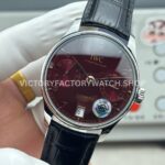 APS Factory IWC Portuguese IW501709 42.3mm Black Leather Strap Red Dial (4) APS Factory IWC Portuguese IW501709 42.3mm Black Leather Strap Red Dial