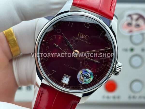 APS Factory IWC Portuguese IW501709 42.3mm Red Leather Strap Red Dial (4) APS Factory IWC Portuguese IW501709 42.3mm Red Leather Strap Red Dial