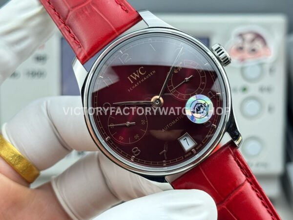 APS Factory IWC Portuguese IW501709 42.3mm Red Leather Strap Red Dial (6) APS Factory IWC Portuguese IW501709 42.3mm Red Leather Strap Red Dial