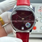 APS Factory IWC Portuguese IW501709 42.3mm Red Leather Strap Red Dial (8) APS Factory IWC Portuguese IW501709 42.3mm red dial replica watch