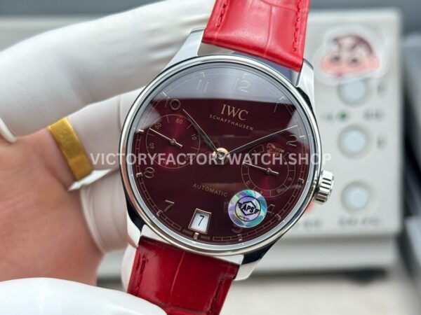 APS Factory IWC Portuguese IW501709 42.3mm Red Leather Strap Red Dial (9) APS Factory IWC Portuguese IW501709 42.3mm Red Leather Strap Red Dial