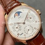 APS Factory IWC Portuguese Perpetual Calendar IW502302 44mm Rose Gold Leather Strap Arabic Numeral (3) APS Factory IWC Portuguese Perpetual Calendar IW502302 44mm Rose Gold Leather Strap Arabic Numerals Silver Dial