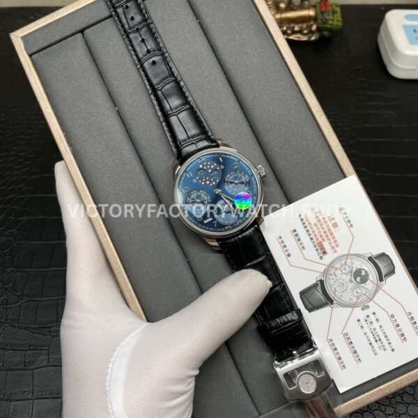 APS Factory IWC Portuguese Perpetual Calendar IW503401 44mm White Gold Leather Strap Arabic Numeral APS Factory IWC Portuguese Perpetual Calendar IW503401 44mm White Gold Leather Strap Arabic Numerals Blue Dial
