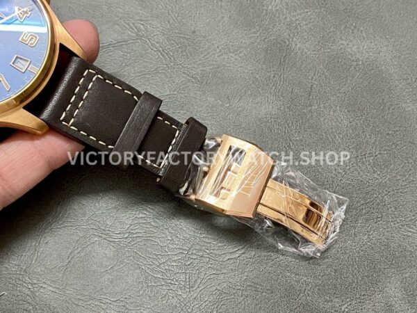 AZ Factory IWC Big Pilot IW500909 46mm Rose Gold Leather Strap Blue Arabic numerals Dial (1) AZ Factory IWC Big Pilot IW500909 46mm Rose Gold Leather Strap Blue Arabic numerals Dial