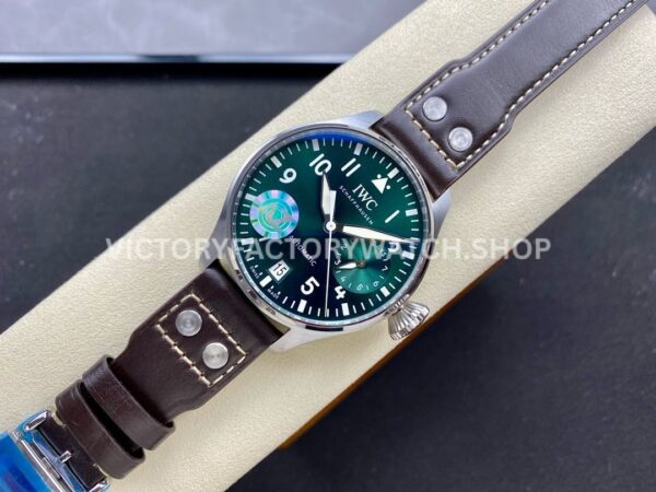 AZ Factory IWC Big Pilot IW501015 Steel Leather Strap Arabic Numerals Green Dial (1) AZ Factory IWC Big Pilot IW501015 Steel Leather Strap Arabic Numerals Green Dial