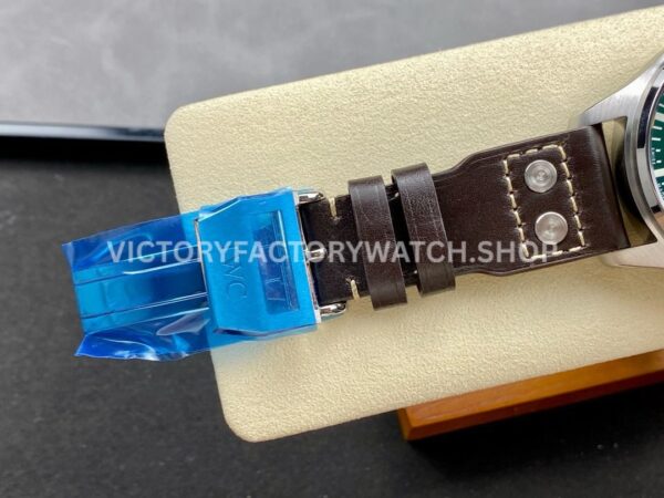 AZ Factory IWC Big Pilot IW501015 Steel Leather Strap Arabic Numerals Green Dial (4) AZ Factory IWC Big Pilot IW501015 Steel Leather Strap Arabic Numerals Green Dial