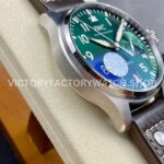 AZ Factory IWC Big Pilot IW501015 Steel Leather Strap Arabic Numerals Green Dial (5) AZ Factory IWC Big Pilot IW501015 Steel Leather Strap Arabic Numerals Green Dial