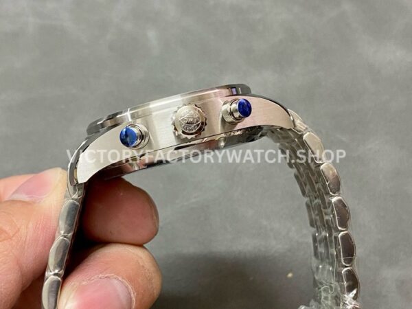 AZ Factory IWC Pilot Chronograph IW388102 41mm Full Steel Arabic Numerals Blue Dial (2) AZ Factory IWC Pilot Chronograph IW388102 41mm Full Steel Arabic Numerals Blue Dial