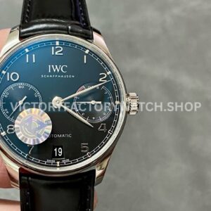 AZ Factory IWC Portuguese Automatic IW500703 42.3mm Steel Leather Strap Black Dial (7) AZ Factory IWC Portuguese IW500703 42.3mm black dial replica watch