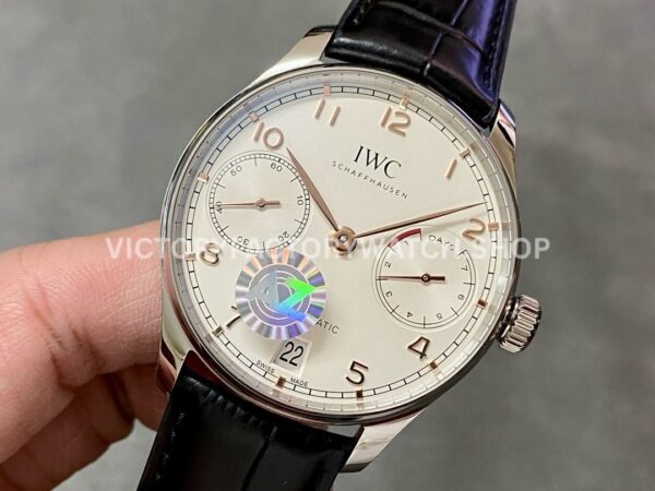 AZ Factory IWC Portuguese Automatic IW500704 42.3mm Steel Leather Strap Arabic numerals White Dial (3) AZ Factory IWC Portuguese Automatic IW500704 42.3mm Steel Leather Strap Arabic numerals White Dial