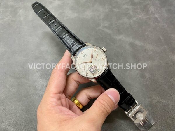 AZ Factory IWC Portuguese Automatic IW500704 42.3mm Steel Leather Strap Arabic numerals White Dial (5) AZ Factory IWC Portuguese Automatic IW500704 42.3mm Steel Leather Strap Arabic numerals White Dial