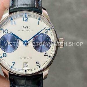 AZ Factory IWC Portuguese Automatic IW500715 42.3mm Steel Leather Strap Blue Eye White Dial (9) AZ Factory IWC Portuguese IW500715 42.3mm white dial blue eye replica watch