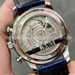 AZ Factory IWC Portuguese Chronograph IW371605 41mm Steel Blue Leather Strap Blue Arabic Numerals White Dial (8) AZ Factory IWC Portuguese Chronograph IW371605 41mm Steel Blue Leather Strap Blue Arabic Numerals White Dial