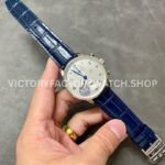 AZ Factory IWC Portuguese Chronograph IW371605 41mm Steel Blue Leather Strap Blue Arabic Numerals White Dial (9) AZ Factory IWC Portuguese Chronograph IW371605 41mm Steel Blue Leather Strap Blue Arabic Numerals White Dial