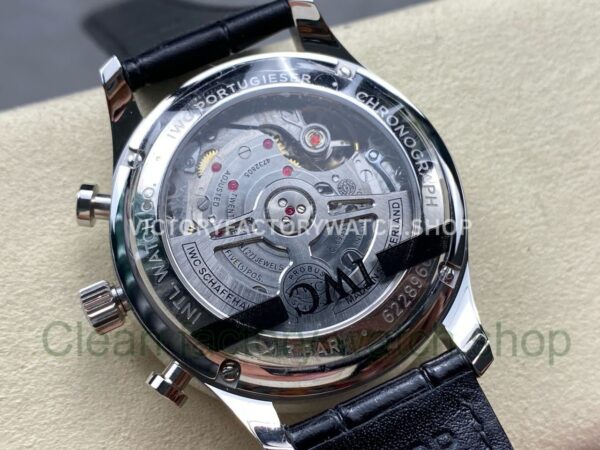 AZ Factory IWC Portuguese Chronograph IW371615 41mm Leather Strap Arabic Numerals Green Dial (6) AZ Factory IWC Portuguese Chronograph IW371615 41mm Leather Strap Arabic Numerals Green Dial