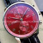 AZ Factory IWC Portuguese Chronograph IW371616 41mm Leather Strap Arabic Numerals Red Dial (3) AZ Factory IWC Portuguese Chronograph IW371616 41mm Leather Strap Arabic Numerals Red Dial