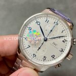 AZ Factory IWC Portuguese Chronograph IW371617 41mm Full Steel Arabic Numerals White Dial (2) AZ Factory IWC Portuguese Chronograph IW371617 41mm Full Steel Arabic Numerals White Dial
