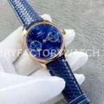AZ Factory IWC Portuguese IW500713 42.3mm Rose Gold Leather Strap Rose Gold Arabic Number Blue Dial (7) AZ Factory IWC Portuguese IW500713 42.3mm Rose Gold Leather Strap Rose Gold Arabic Number Blue Dial