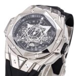 BBF Factory Hublot Big Bang Sang Bleu II 418.NX.1107.RX.MXM19 45mm Titanium Bl ( (3) BBF Factory Hublot Big Bang Sang Bleu II 418.NX.1107.RX.MXM19 45mm Titanium Black Rubber Strap Black Skeletonized Dial