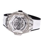BBF Factory Hublot Big Bang Sang Bleu II 418.NX.2001.RX.MXM20 45mm Titanium Wh (1) BBF Factory Hublot Big Bang Sang Bleu II 418.NX.2001.RX.MXM20 45mm Titanium White Rubber Strap White Skeletonized Dial