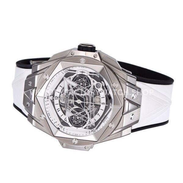 BBF Factory Hublot Big Bang Sang Bleu II 418.NX.2001.RX.MXM20 45mm Titanium Wh (1) BBF Factory Hublot Big Bang Sang Bleu II 418.NX.2001.RX.MXM20 45mm Titanium White Rubber Strap White Skeletonized Dial