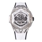 BBF Factory Hublot Big Bang Sang Bleu II 418.NX.2001.RX.MXM20 45mm Titanium Wh ( (4) BBF Factory Hublot Big Bang Sang Bleu II Titanium White 45mm replica watch