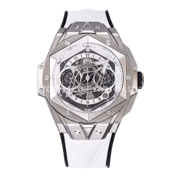 BBF Factory Hublot Big Bang Sang Bleu II 418.NX.2001.RX.MXM20 45mm Titanium Wh ( (4) BBF Factory Hublot Big Bang Sang Bleu II Titanium White 45mm replica watch