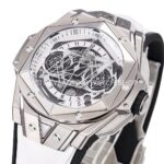 BBF Factory Hublot Big Bang Sang Bleu II 418.NX.2001.RX.MXM20 45mm Titanium Wh ( (6) BBF Factory Hublot Big Bang Sang Bleu II 418.NX.2001.RX.MXM20 45mm Titanium White Rubber Strap White Skeletonized Dial