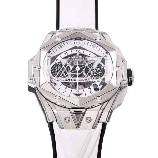 BBF Factory Hublot Big Bang Sang Bleu II 418.NX.2001.RX.MXM20 45mm Titanium Wh ( (7) BBF Factory Hublot Big Bang Sang Bleu II 418.NX.2001.RX.MXM20 45mm Titanium White Rubber Strap White Skeletonized Dial