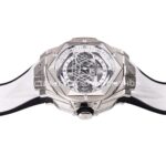 BBF Factory Hublot Big Bang Sang Bleu II 418.NX.2001.RX.MXM20 45mm Titanium Wh ( (8) BBF Factory Hublot Big Bang Sang Bleu II 418.NX.2001.RX.MXM20 45mm Titanium White Rubber Strap White Skeletonized Dial