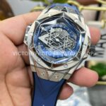 BBF Factory Hublot Big Bang Sang Bleu II 418.NX.5107.RX.MXM20 45mm Titanium Blue ( (9) BBF Factory Hublot Big Bang Sang Bleu II 418.NX.5107.RX.MXM20 45mm Titanium Blue Rubber Strap Blue Skeletonized Dial