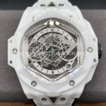BBF Factory Hublot Big Bang Sang Bleu II 45mm 418.HX.2001.RX.MXM2 White Ce (3) BBF Factory Hublot Big Bang Sang Bleu II White Ceramic 45mm replica watch