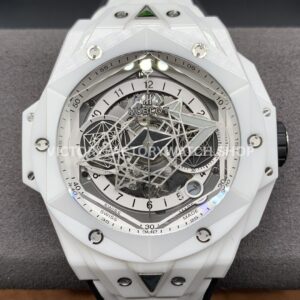 BBF Factory Hublot Big Bang Sang Bleu II 45mm 418.HX.2001.RX.MXM2 White Ce (3) BBF Factory Hublot Big Bang Sang Bleu II White Ceramic 45mm replica watch