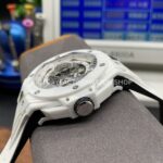 BBF Factory Hublot Big Bang Sang Bleu II 45mm 418.HX.2001.RX.MXM2 White Ce (4) BBF Factory Hublot Big Bang Sang Bleu II 418.HX.2001.RX.MXM2 45mm White Ceramics White Rubber Strap