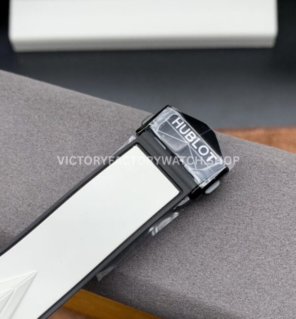 BBF Factory Hublot Big Bang Sang Bleu II 45mm 418.HX.2001.RX.MXM2 White Ce (5) BBF Factory Hublot Big Bang Sang Bleu II 418.HX.2001.RX.MXM2 45mm White Ceramics White Rubber Strap