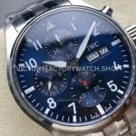 BLS Factory IWC Pilot Chronograph IW388102 41mm Arabic Numerals Blue Dial (1) BLS Factory IWC Pilot Chronograph IW388102 41mm Arabic Numerals Blue Dial