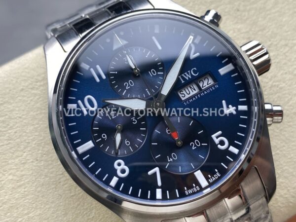 BLS Factory IWC Pilot Chronograph IW388102 41mm Arabic Numerals Blue Dial (1) BLS Factory IWC Pilot Chronograph IW388102 41mm Arabic Numerals Blue Dial