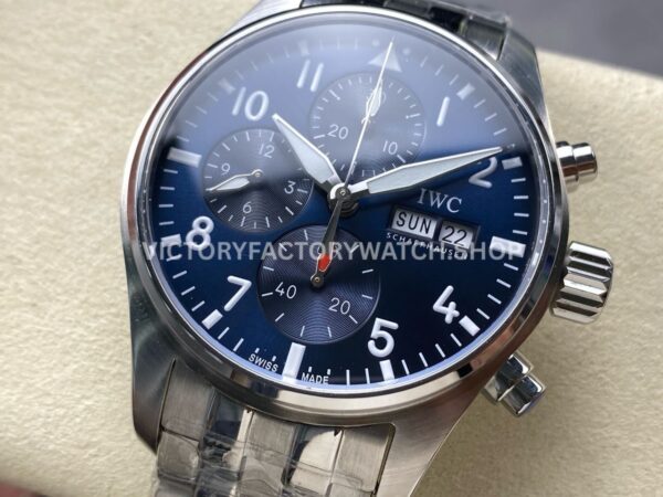 BLS Factory IWC Pilot Chronograph IW388102 41mm Arabic Numerals Blue Dial (2) BLS Factory IWC Pilot Chronograph IW388102 41mm Arabic Numerals Blue Dial