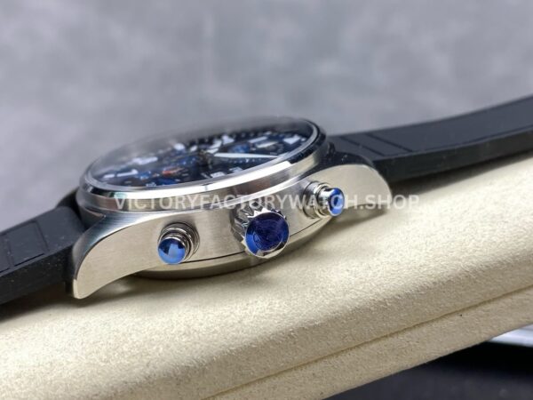 BLS Factory IWC Pilot Chronograph IW388102 41mm Rubber Strap Blue Dial (6) BLS Factory IWC Pilot Chronograph IW388102 41mm Rubber Strap Blue Dial