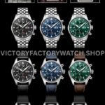 BLS Factory IWC Pilot Chronograph IW388103 41mm Steel Leather Strap Arabic Numerals Green Dial (5) BLS Factory IWC Pilot Chronograph IW388103 41mm Steel Leather Strap Arabic Numerals Green Dial