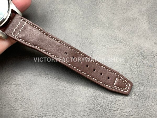 BLS Factory IWC Pilot Chronograph IW388103 41mm Steel Leather Strap Arabic Numerals Green Dial (8) BLS Factory IWC Pilot Chronograph IW388103 41mm Steel Leather Strap Arabic Numerals Green Dial